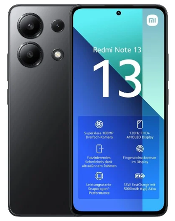 Xiaomi Redmi Note 13 4G Dual Sim 8GB RAM 512GB Black