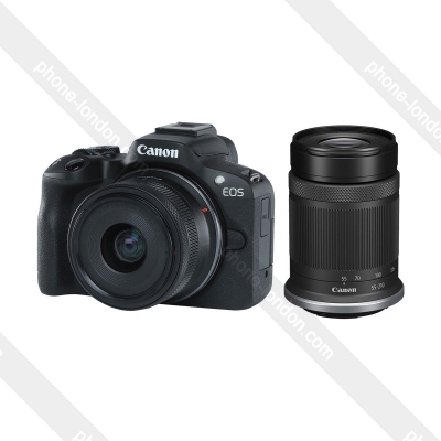 Canon EOS R50 with 18-45mm and 55-210mm Lenses Black