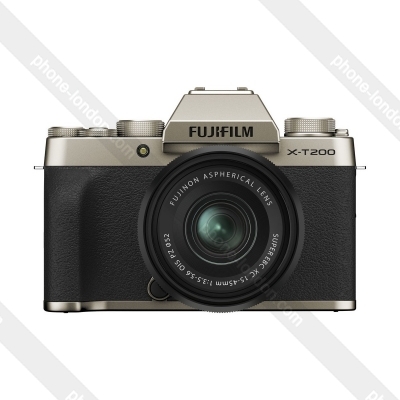 FUJIFILM X-T200 with 15-45mm Lens Champagne Gold
