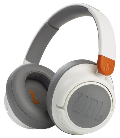 JBL JR460NC Wireless On-Ear Headphones for Kids with Noise Cancellation White/ Brown