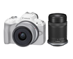 Canon EOS R50 with 18-45mm and 55-210mm Lenses White